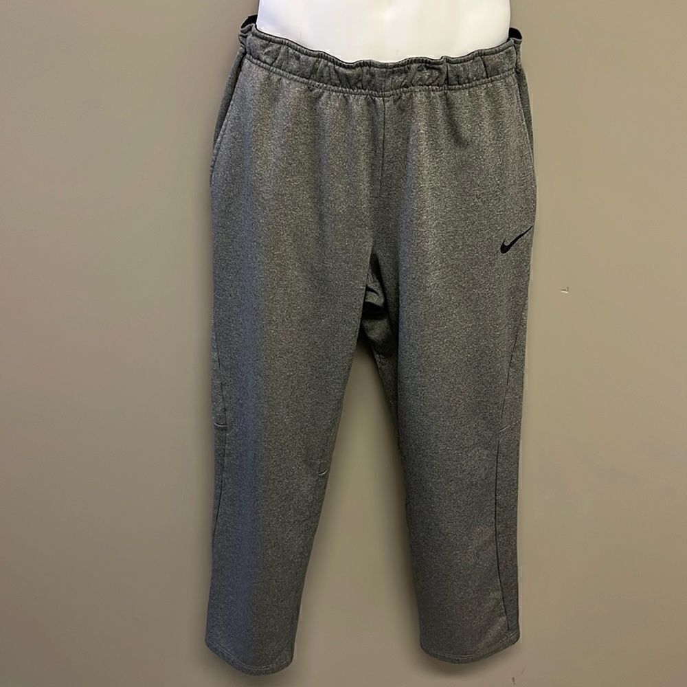 Nike Men’s Heather Gray Elastic Band w/ Drawstring & Pockets Sweatpants- Large